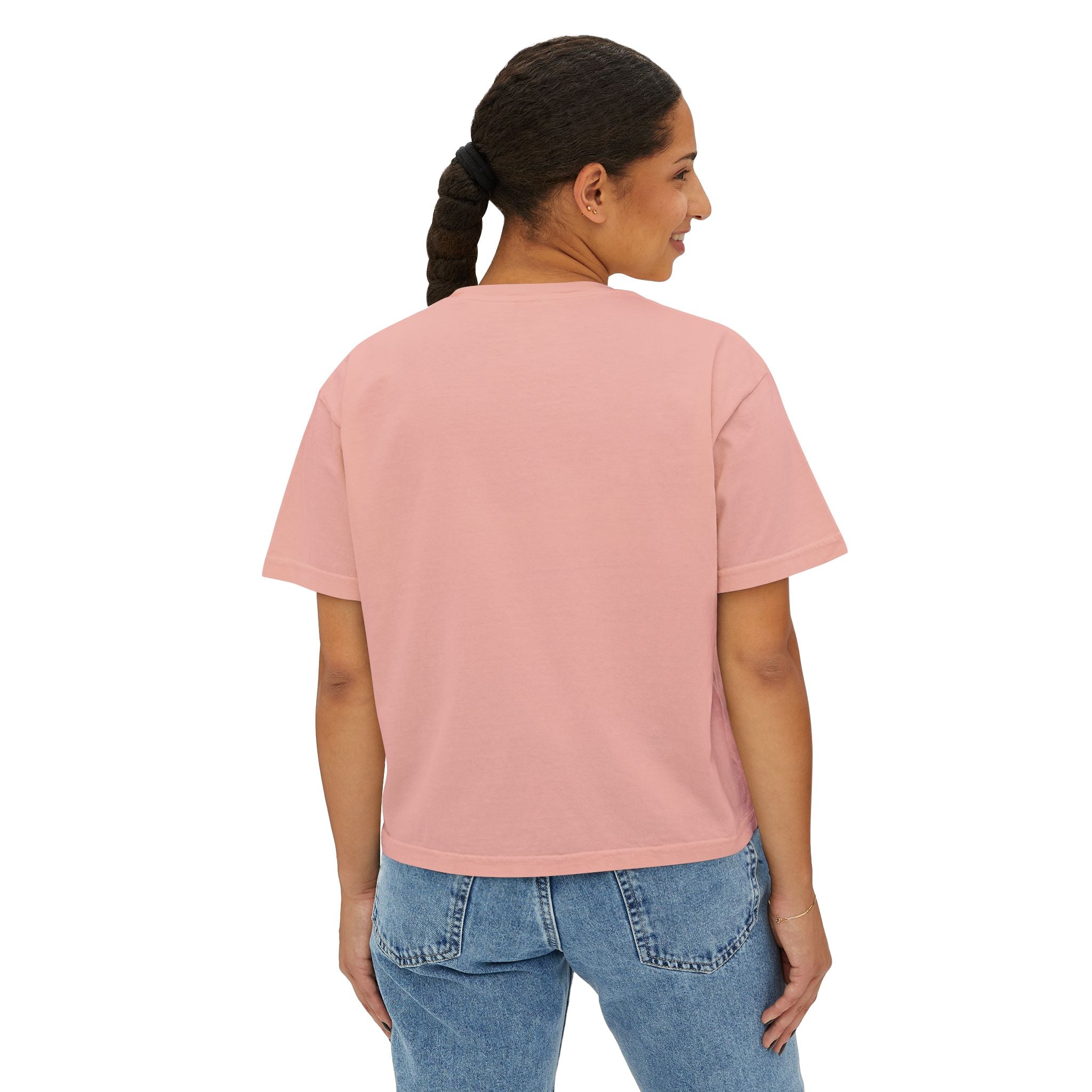 Boxy Tee — Vintage Portrait Graphic "Julia de Burgos" poem Women's Cropped T-Shirt