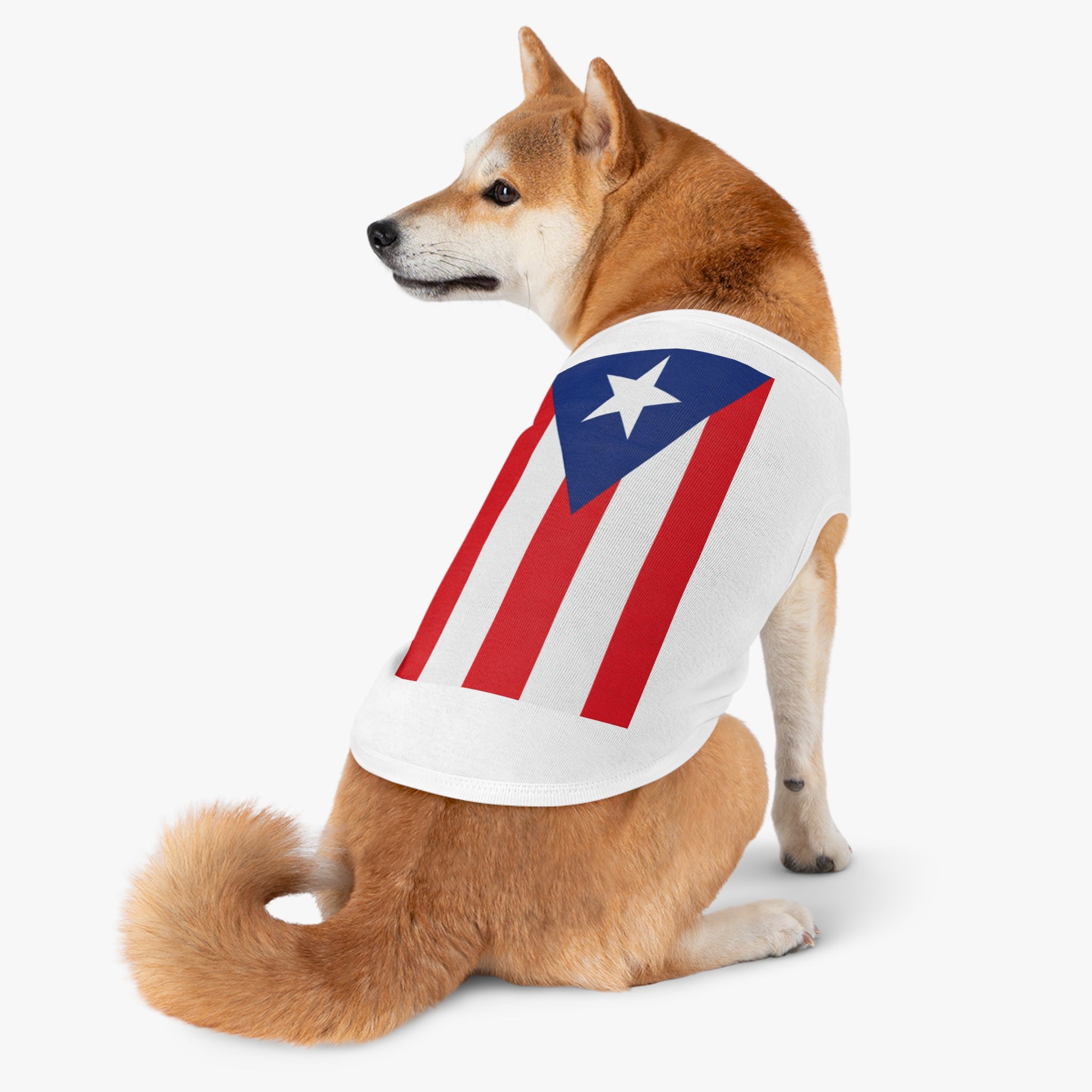 Pet Tank Top — "We're Here We're Proud" Football Trophy Design