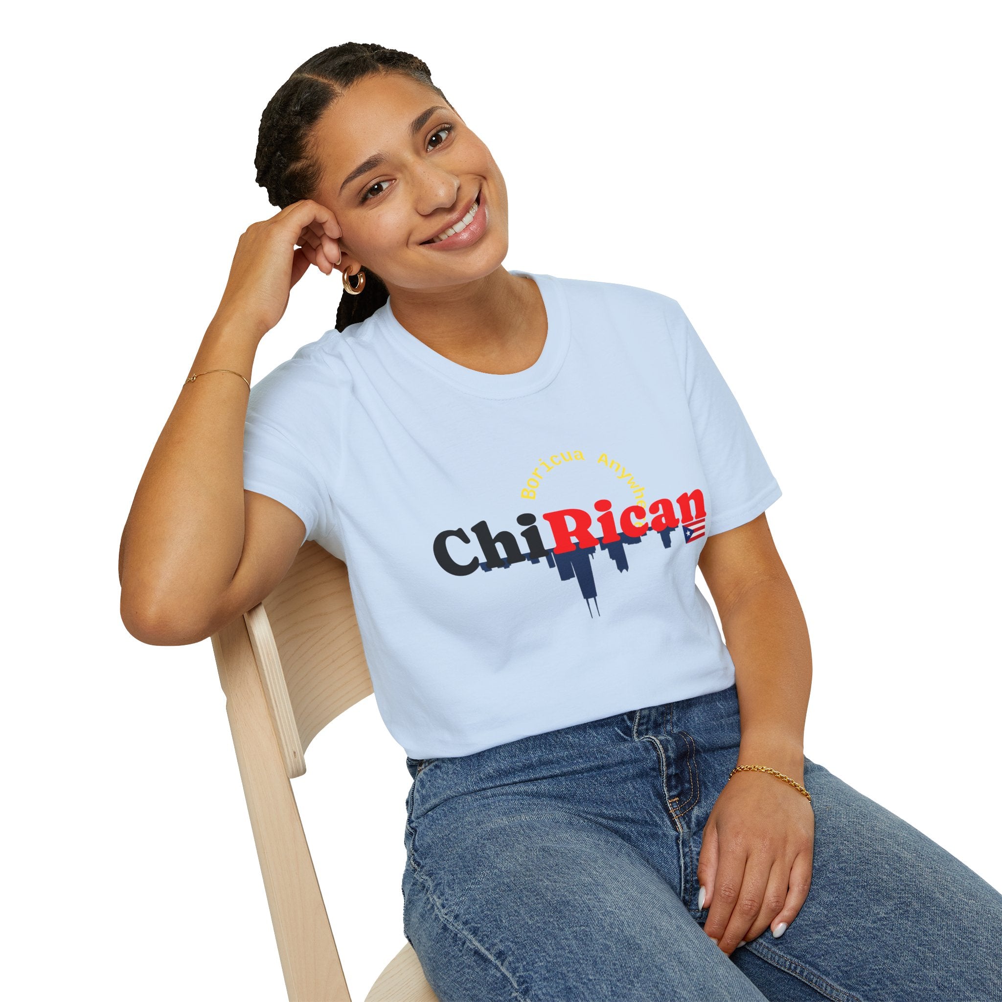 Chirican Pride T-Shirt — Puerto Rican Flag & City Skyline Graphic