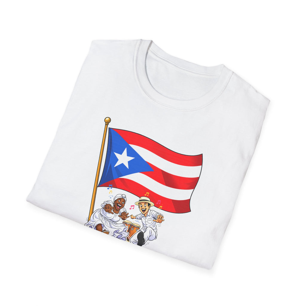 Puerto Rico Flag T-Shirt with Family Illustration