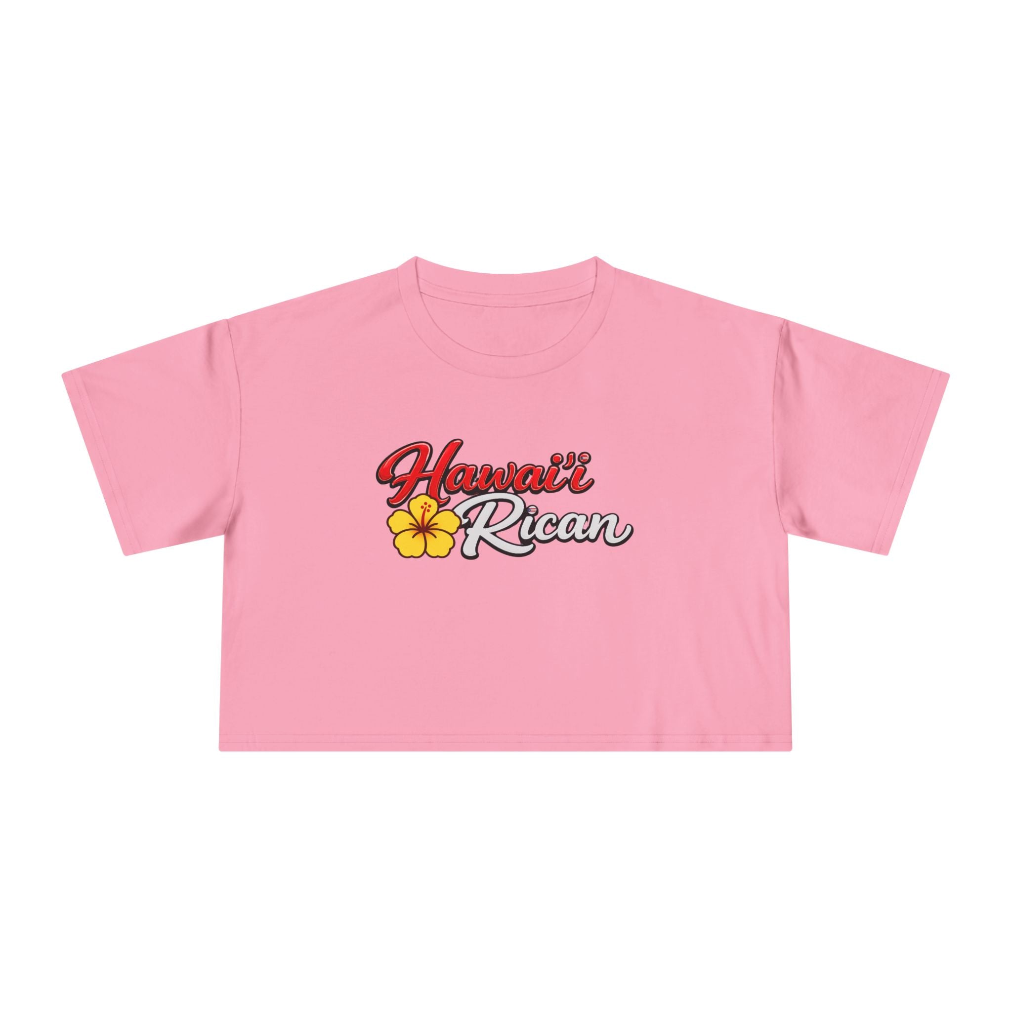 Hawaiian Rican Crop Tee — Floral Island Pride Women’s Top