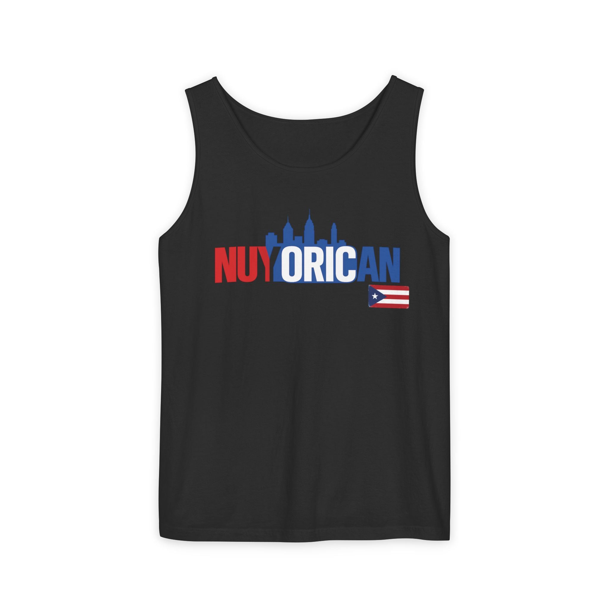 Nuyorican Skyline Tank Top — Puerto Rican Pride NYC Flag Design