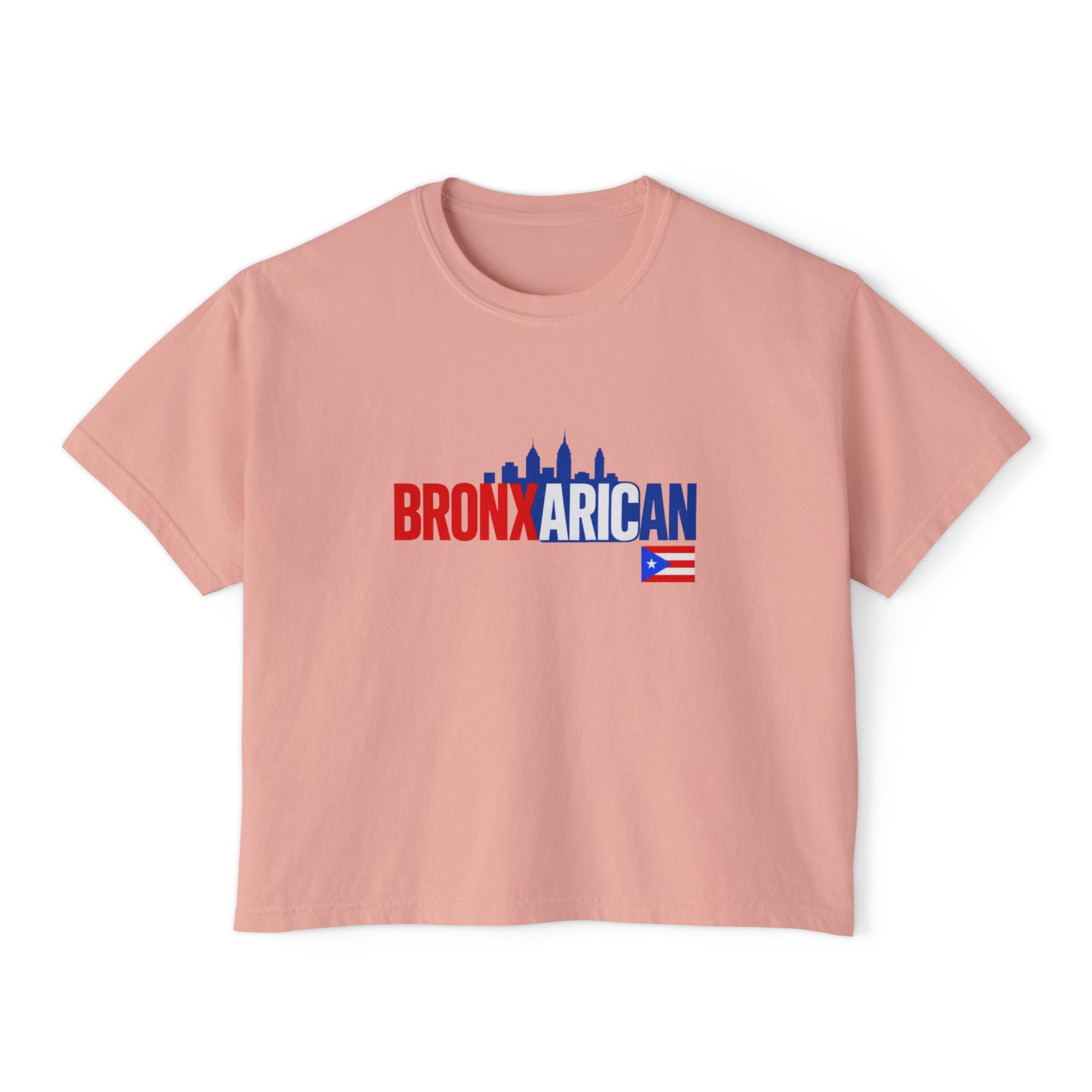 Bronx Rican Women's Boxy Tee – Puerto Rican Pride Skyline Shirt