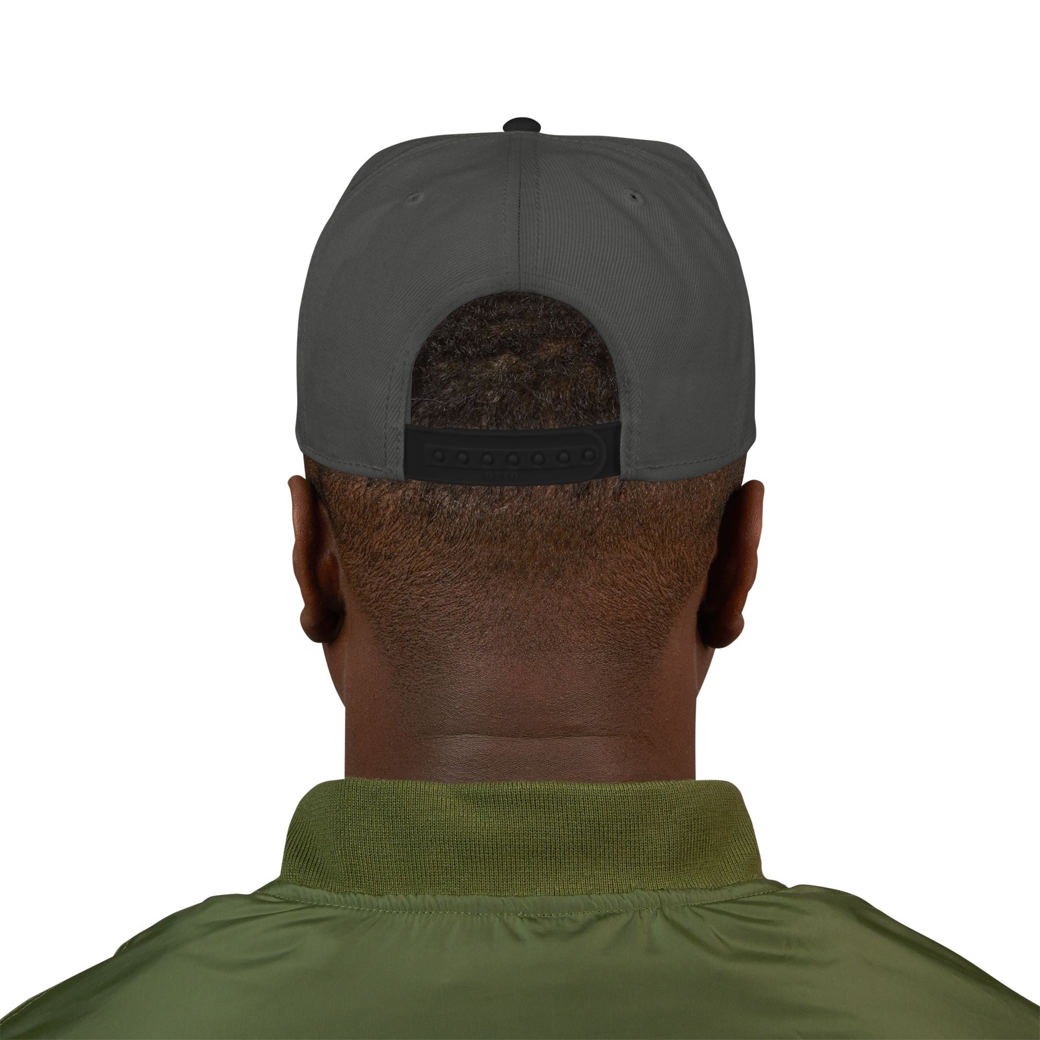 Patriotic USA Snapback Hat — Embroidered Red White & Blue Flag Lettering