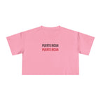 Puerto Rican Crop Tee — 'PUERTO RICAN' Minimalist Pride Women’s Crop Top