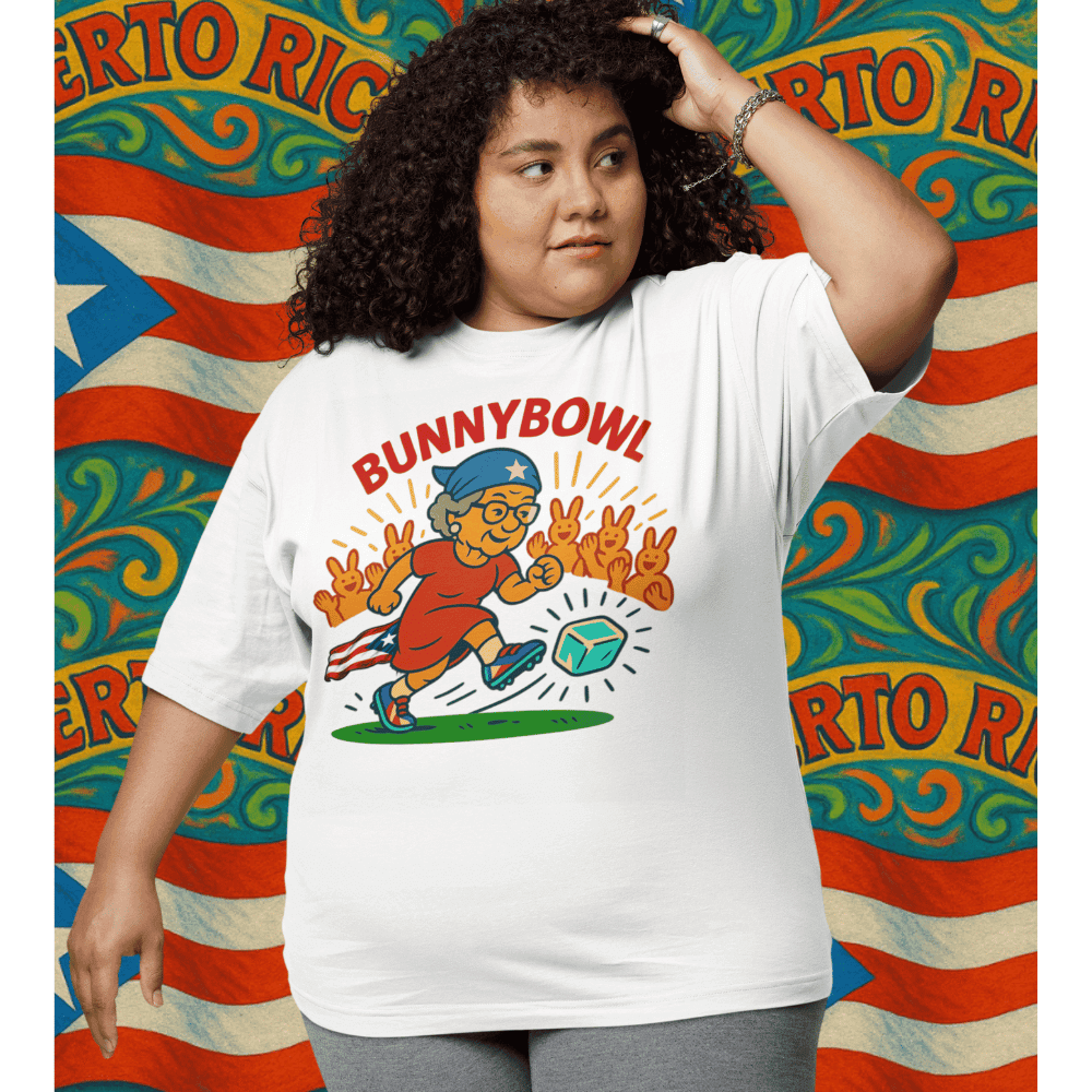 Bunnybowl Soccer T-Shirt — Cute Cartoon Bunny Kicking Ball